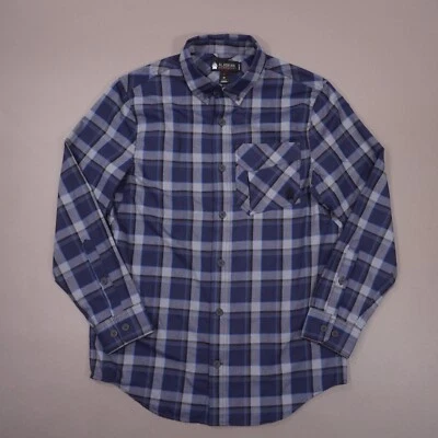 Duluth Alaskan Hardgear Midnight Sun Slim Fit Shirt Mens Medium Blue Plaid EUC - Image 1 of 4