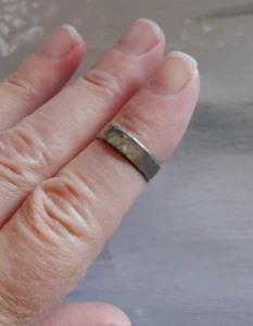 Vintage flat band Ring size 5 sterling silver 5mm wide 1.26g - Picture 1 of 3