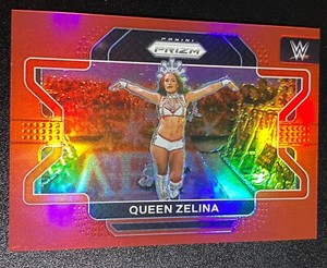 2022 Queen Zelina Vega /299 Red Prizm Holo WWE Panini Wrestling Card #44