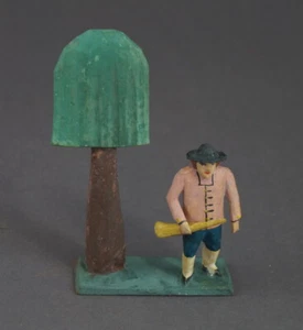 Grulicher Nativity Figure, Shepherd under Palm Tree > 7 cm < (# 9260) - Picture 1 of 4