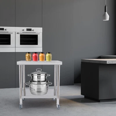 Stainless steel table gastronomy table kitchen table stainless steel work table edging kitchen - Image 1 of 4