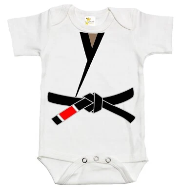 Baby Bodysuit - Black Belt Karate Gi Baby Clothes for Infant Boys and Girls - Image 1 of 3