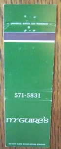 IRISH PUB MATCHBOOK MATCHCOVER: McGUIRE'S (DENVER, COLORADO) -E8 - Picture 1 of 2