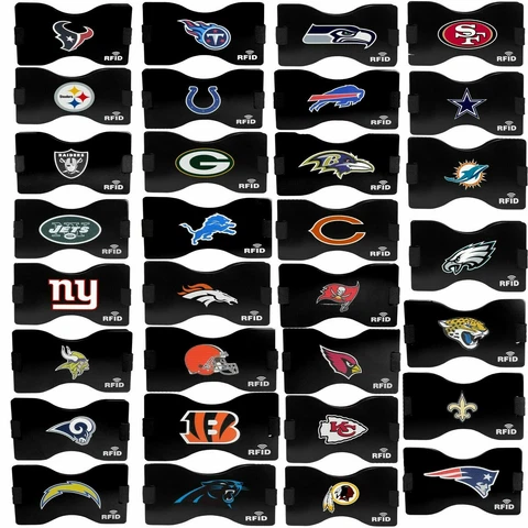 NEW Licensed Football League Team Logo Wallets w/ RFID Blocking - Pick A Team Cover
