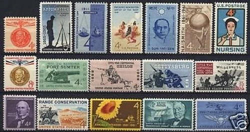 U.S. 1961 Commemorative Year Set 17 MNH Stamps - Image 1 of 1