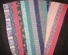 33"H Vintage Floral Panel Skirt Triangle Strip Shape Handmade on Cotton Fabric