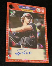 2021 Leaf Pro Set Metal 1989 Red Crystals Izaac Pacheco #PA-IP1 Auto Tigers