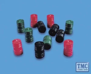 5067 Modelscene OO/HO Gauge Oil Drums Pack of 12 - Picture 1 of 1
