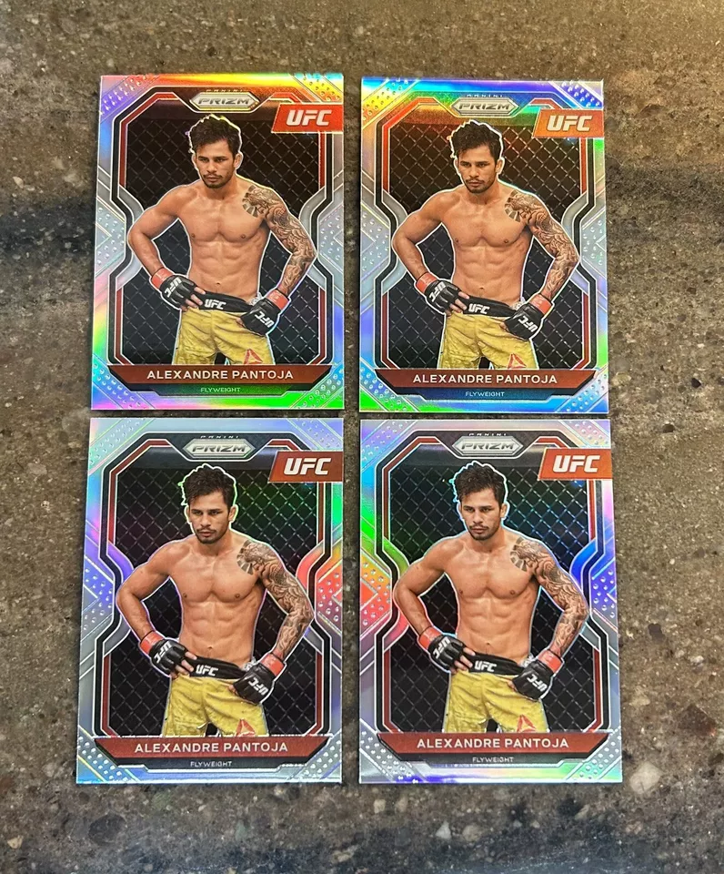 2021 4 LOT Alexandre Pantoja 1st PRIZM SILVER HOLO BEAUTIFUL CARDS #46 UFC CHAMP - Image 1 of 1