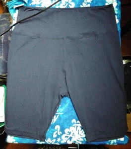 Ara D Castro High Waist Elastic Skinny Bike Shorts Blue Color Extra Plus Size - Picture 1 of 8