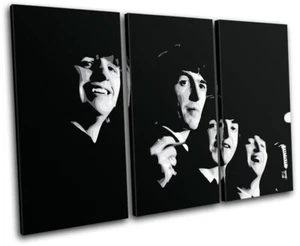 The Beatles Iconic Celebrities TREBLE CANVAS WALL ART Picture Print VA - Picture 1 of 1