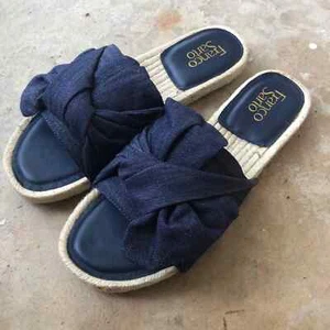 FRANCO SARTO Pandora Espadrille Casual Slides Knotted Denim - Bild 1 von 5