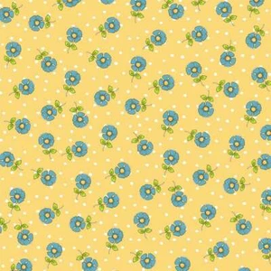 $8 Per Yard Loralie Designs DAISY DOTS YELLOW Quilt Fabric #692-385 - Picture 1 of 1