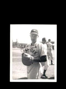 Ralph Houk JSA Coa Signed Vintage 4x5 1950`s New York Yankees Original Photo - Picture 1 of 3