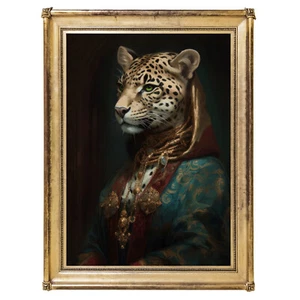 Leopardendruck, Tierkunstdruck, Wohnkultur, Vintage Kunst, Wandkunst - Bild 1 von 9