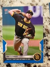 2022 TOPPS NOW BLUE PARALLEL CARD 37/49 SAN DIEGO PADRES MIKE CLEVINGER #127