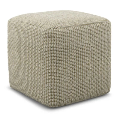 Zelma Square Woven Outdoor/ Indoor Pouf - Image 1 of 4