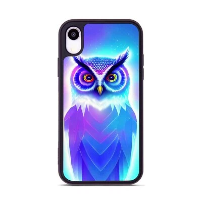 For Samsung Galaxy Apple iPhone 15 Owl God Print Plastic Case - Image 1 of 4