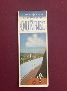 1956 CARTE DE MAP OF La province de QUEBEC - Picture 1 of 3