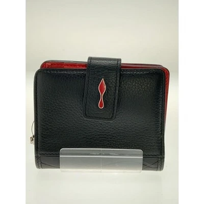 Christian Louboutin PALOMA Bi-fold Wallet Black Red Authentic Purse Logo Men's - Image 1 of 4
