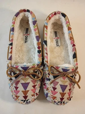 Zapatillas MINNETONKA Lodge Trapper (para mujer) crema/caleidoscopio/naturales talla 8 Foto 1 de 4
