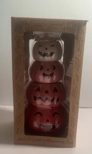 Jack-O-Lantern Zucche Misurini Impilabili Halloween 10 Strawberry Street - Foto 1 di 2