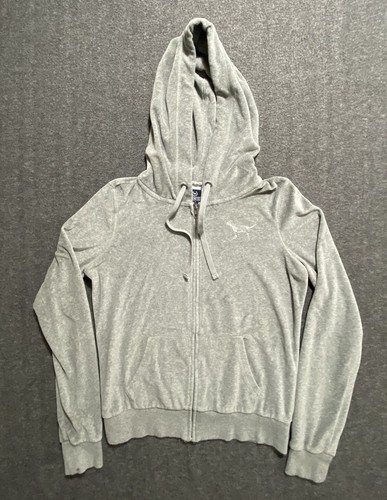 UNDERCOVER Felpa con cappuccio Victoria's Secret Love rosa grigia taglia S