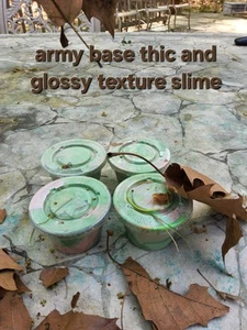 Army Base Thic And Glossy Slime Comes With Borax And Freebies Handmade With Love - Picture 1 of 6