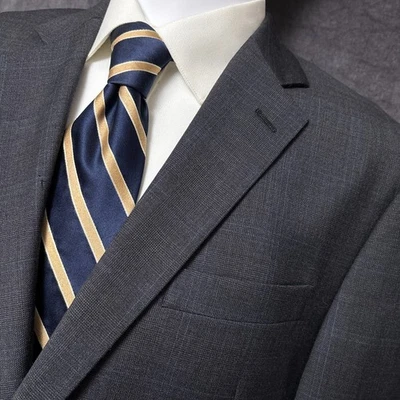 Abrigo Deportivo Nautica 42S Gris Lana Ventana Cuadros Blazer Chaqueta Clásico Informal Foto 1 de 4