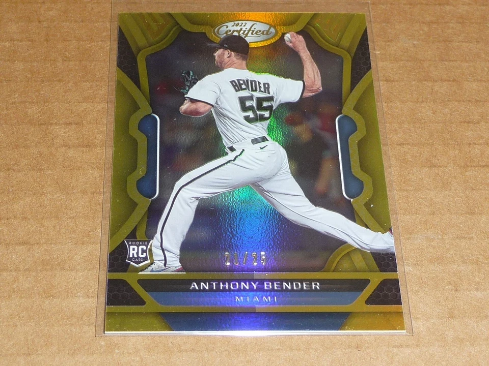 2022 Panini Chronicles Certified ANTHONY BENDER GOLD ROOKIE MARLINS /25 M7601 - Image 1 of 1