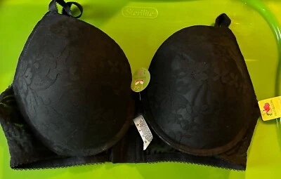 Sujetador de encaje negro Fruit of the Loom para mujer talla 40D correas ajustables nuevo Foto 1 de 4