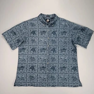 Reyn Spooner Lahaina Sailor hawaiianisch lässig blau Shirt Baumwolle Herren groß GUC! - Bild 1 von 13