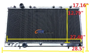42mm 2 Core Aluminum Radiator for 1994-2000 Mitsubishi FTO Manual 1995 1996 1997 - Picture 1 of 9
