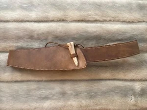 Vintage Banana Republic Womens Belt Size 32 S Save The Tiger Horn Toggle England - Picture 1 of 16