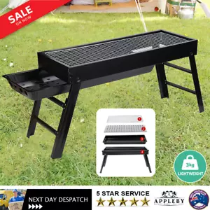 Foldable Portable BBQ Charcoal Grill Barbecue Camping Hibachi Picnic - Picture 1 of 10