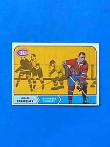 1968-69 topps #66 gilles tremblay exmt