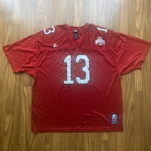 Camiseta de fútbol americano vintage Starter Ohio State Buckeyes para hombre XL #13 roja - Imagen 1 de 7