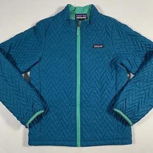 Patagonia Girls Sz Large 12 Quilted Baselayer Jacket Teal Blue *Liner Only* - Picture 1 of 10