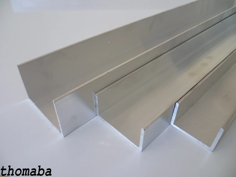 Aluminium U - Profil ab 10x10x10x2 mm - 40x100x40x3 mm Leiste U - Schiene - Bild 1 von 1
