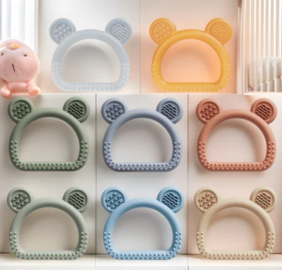 Baby teething gel anti food hand for babies aged 6-12 months, food grade silicon - Image 1 of 4