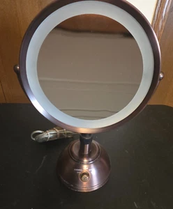 Conair Magnified Vanity Mirror - Bronze Double Sided - 4 Light Settings - BE67BR - Picture 1 of 4