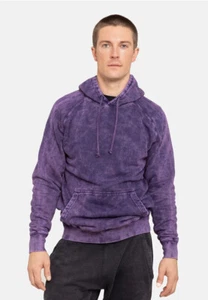 Lane Seven Vintage Raglan Hoodie In Purple Unisex Size L - Picture 1 of 9