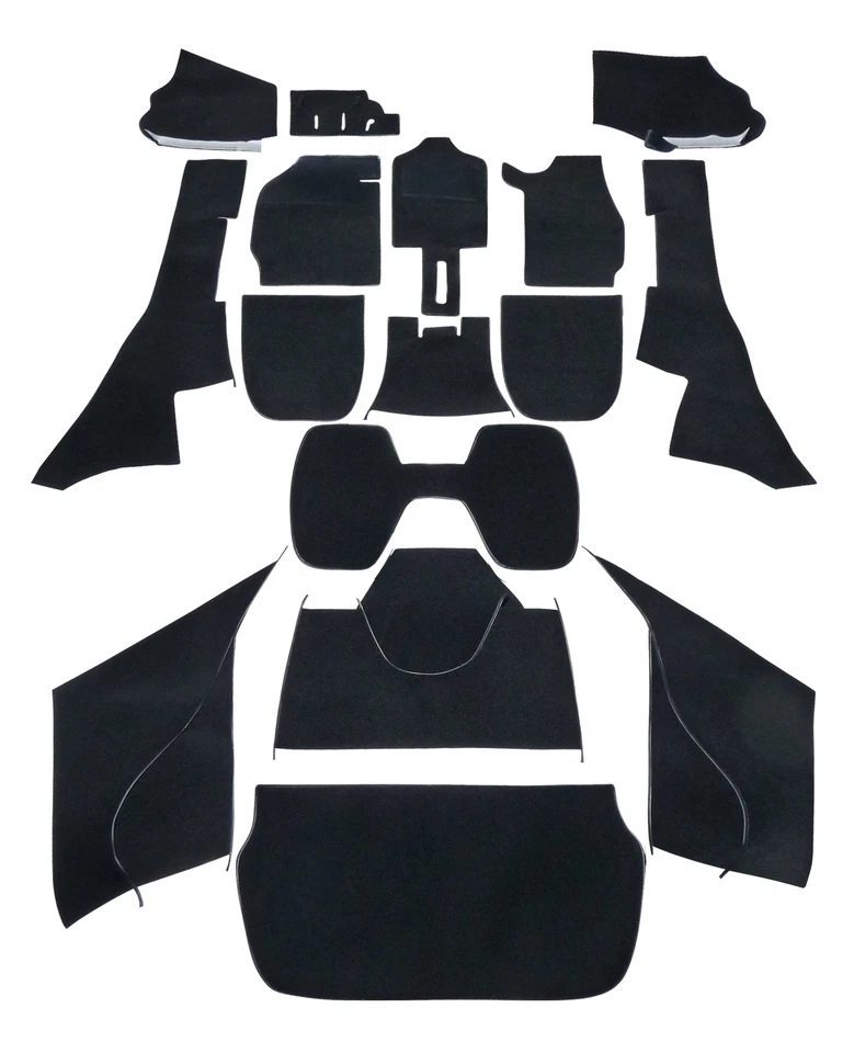 Kit de alfombras Porsche 912 1965-69 cupé estilo RS FELPA, tejido cuadrado Foto 1 de 4