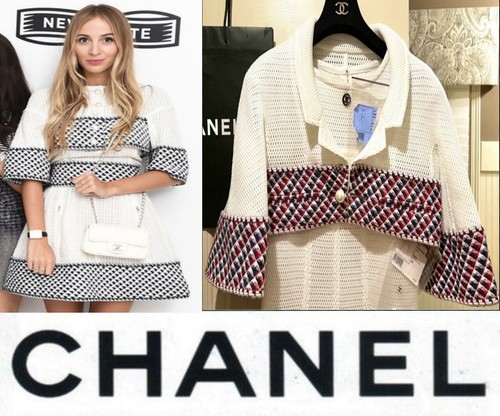 Giacca 4.5K Nuova Chanel 2013 Maglia Bianca Tweed Crop 34 36 2 4 6 Cappotto Top Perla S