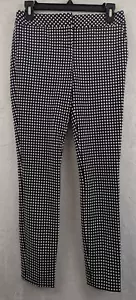 Express sz 00 Pants Columnist style stretchy black & white print 1774 - Picture 1 of 6