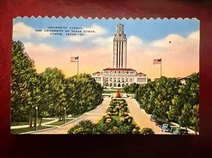 c1940’s University Of Texas Tower, Austin, Texas Vintage Postcard - Picture 1 of 2