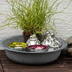 Schale Dekoschale Metall Miniteich Zinkwanne Terrassenteich Schüßel Pflanzschale - Bild 1 von 8