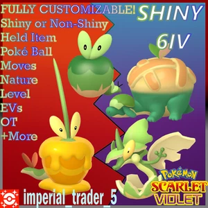 Pokémon Scarlet and Violet ✨SHINY✨ Applin Bundle W/ Best 6IV + Customizable - Picture 1 of 1