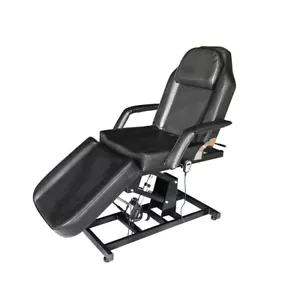 Electric Massage Table Salon Spa Bed Tattoo Reclining Therapy Beauty Chair Black - Picture 1 of 10