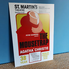 The Mousetrap - Agatha Christie - Retro Theatre Poster (Reproduction A4)